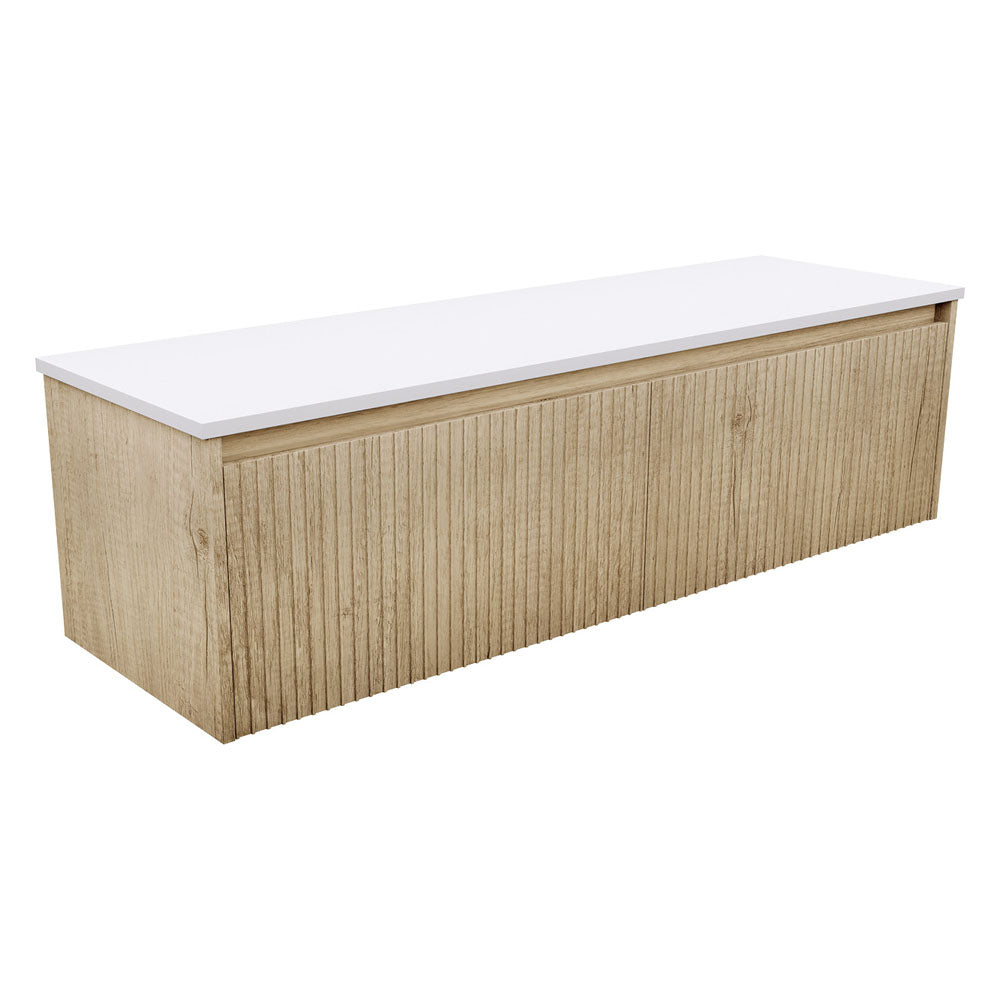 Alina Fluted Satin White 1200 Wall-Hung Cabinet