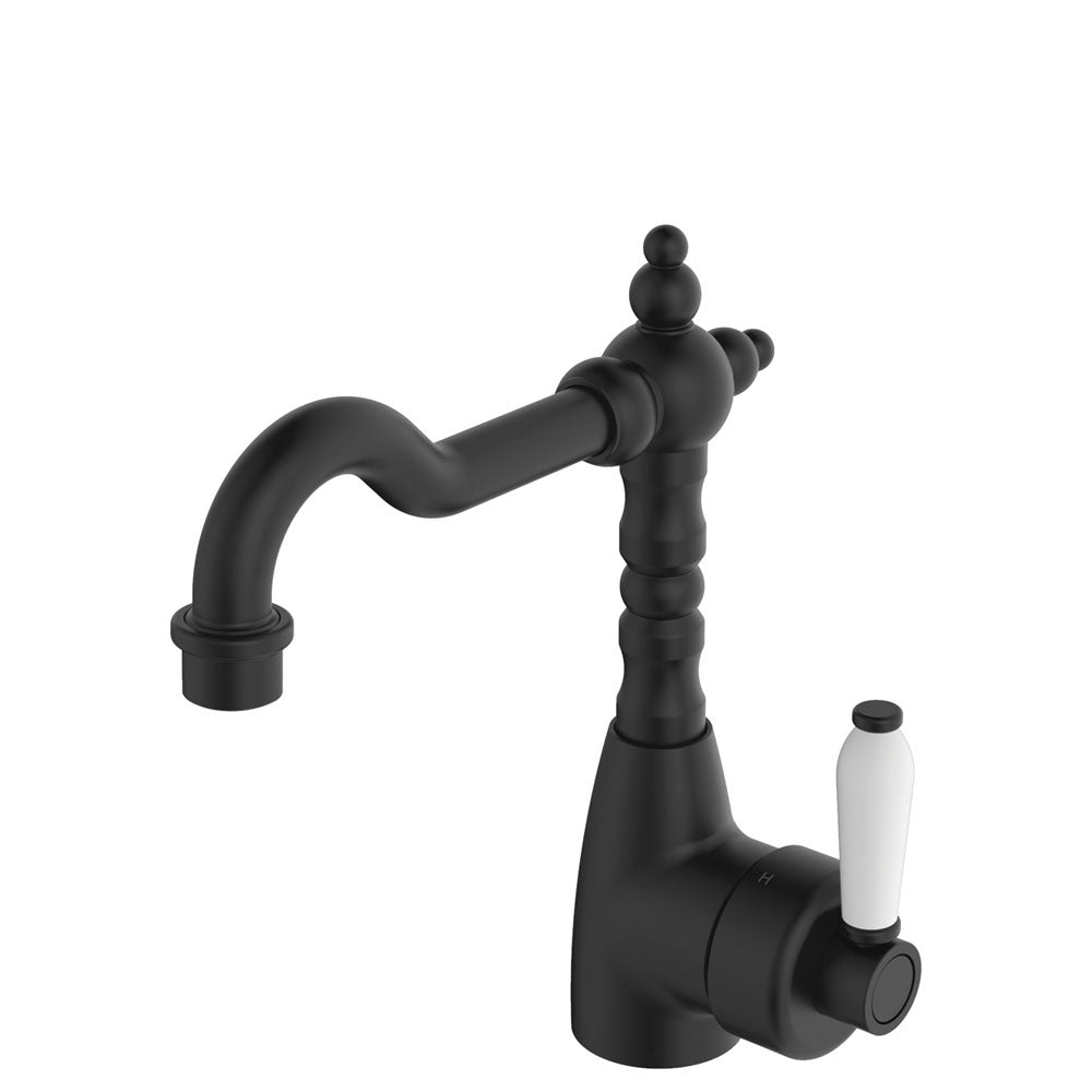 Eleanor Shepherds Crook Basin Mixer, Brushed Nickel / Brushed Nickel