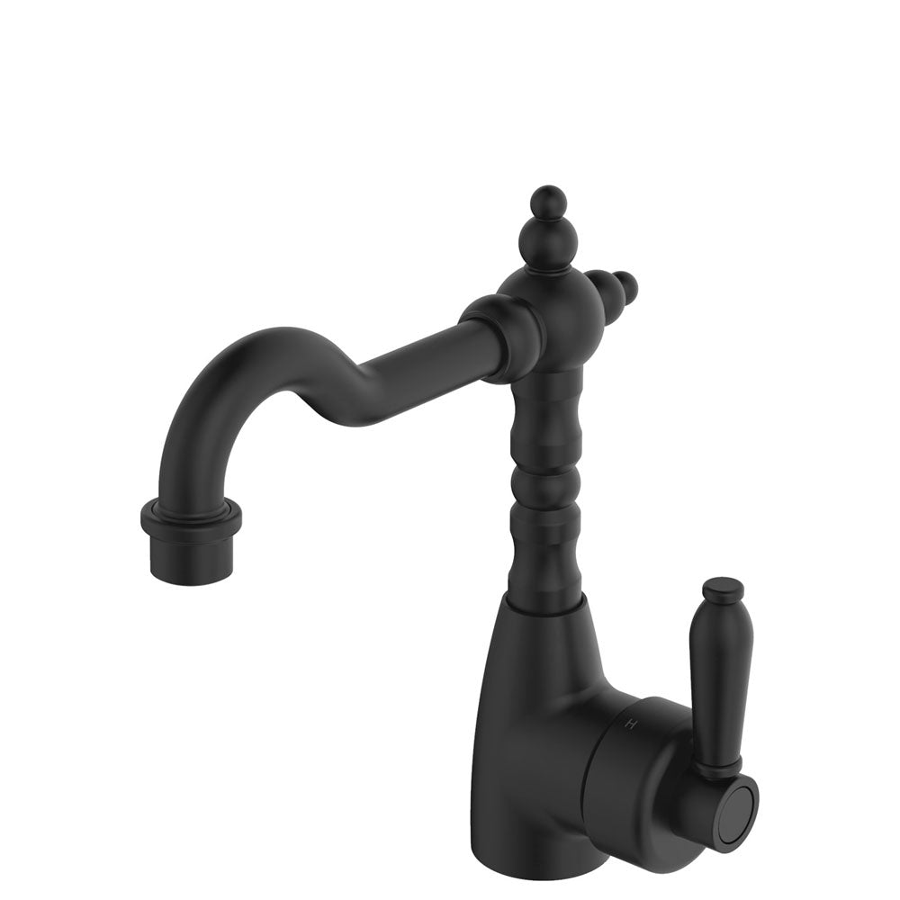 Eleanor Shepherds Crook Basin Mixer, Brushed Nickel / Brushed Nickel
