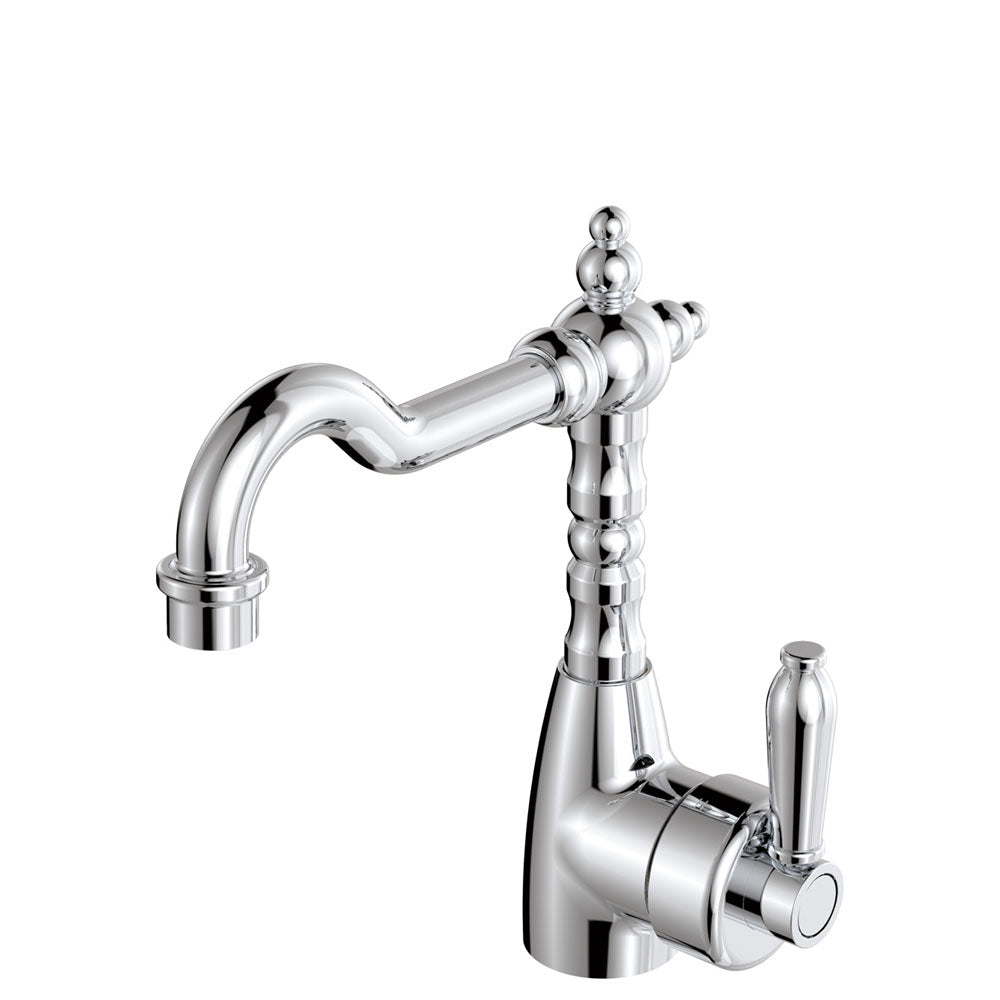 Eleanor Shepherds Crook Basin Mixer, Brushed Nickel / Brushed Nickel