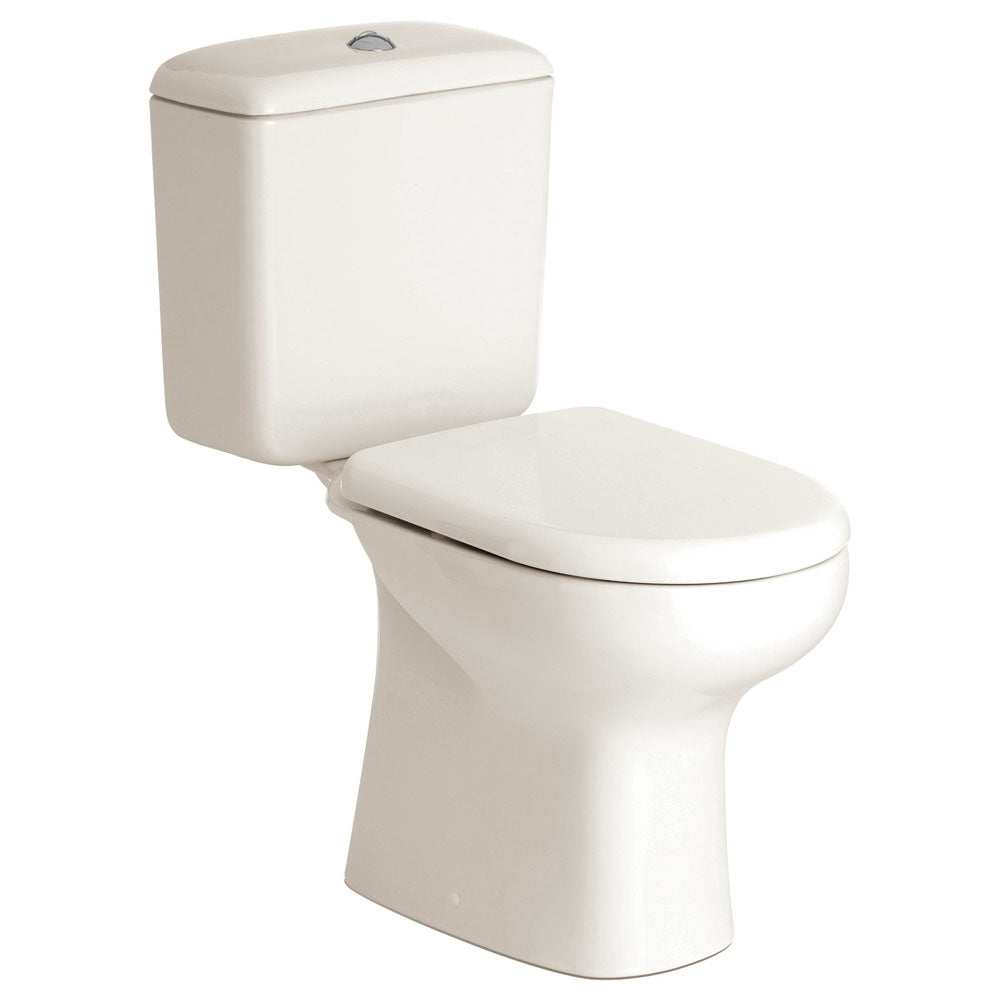 RAK Liwa Ivory Close-Coupled Toilet Suite, Ivory with S-Trap 140