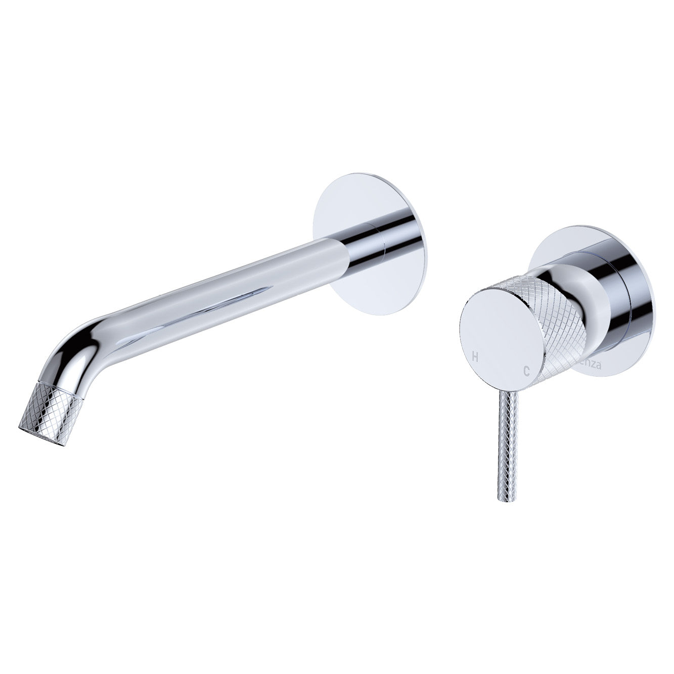 Axle Wall Basin/Bath Mixer Set, Round Plates