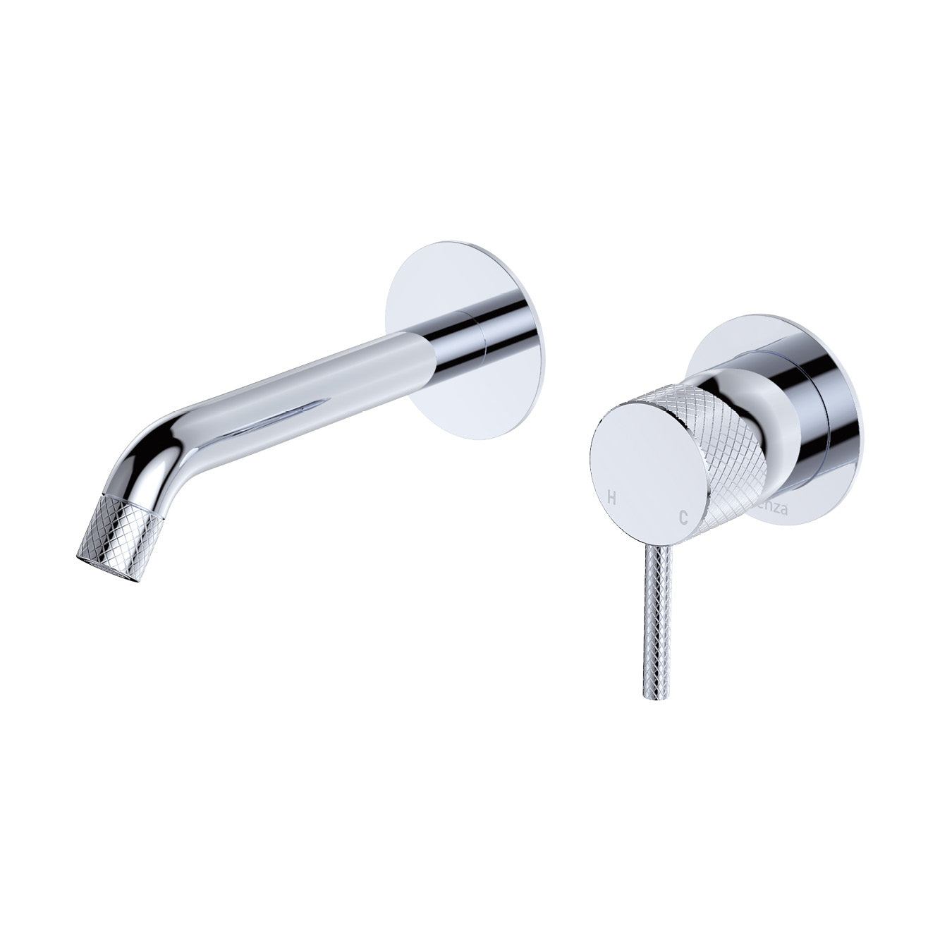 Axle Wall Basin/Bath Mixer Set, Round Plates
