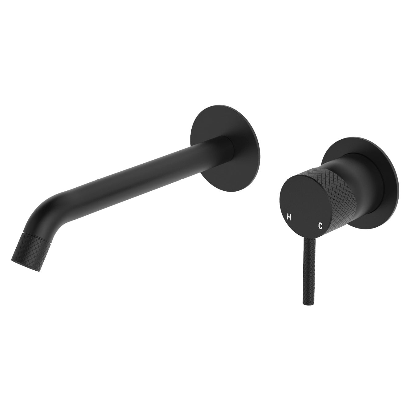 Axle Wall Basin/Bath Mixer Set, Round Plates
