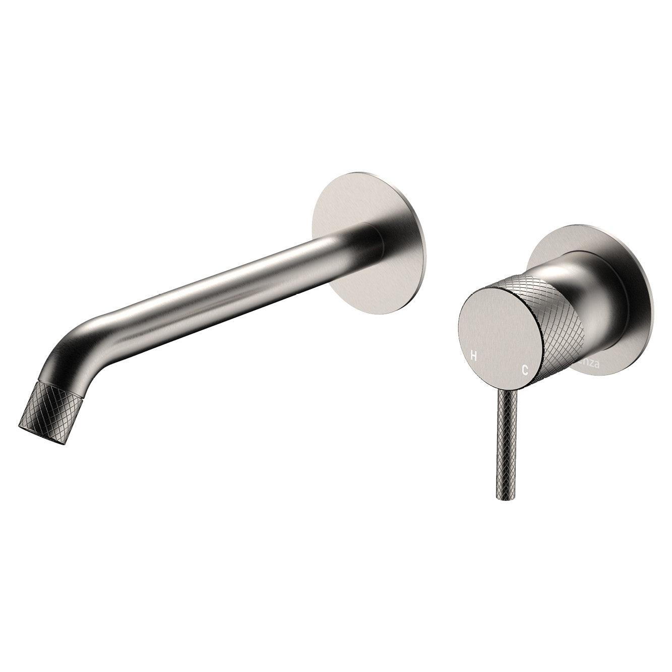 Axle Wall Basin/Bath Mixer Set, Round Plates