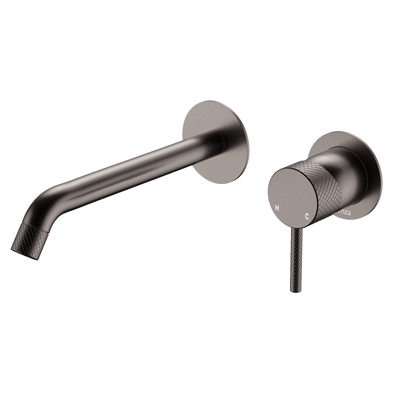 Axle Wall Basin/Bath Mixer Set, Round Plates