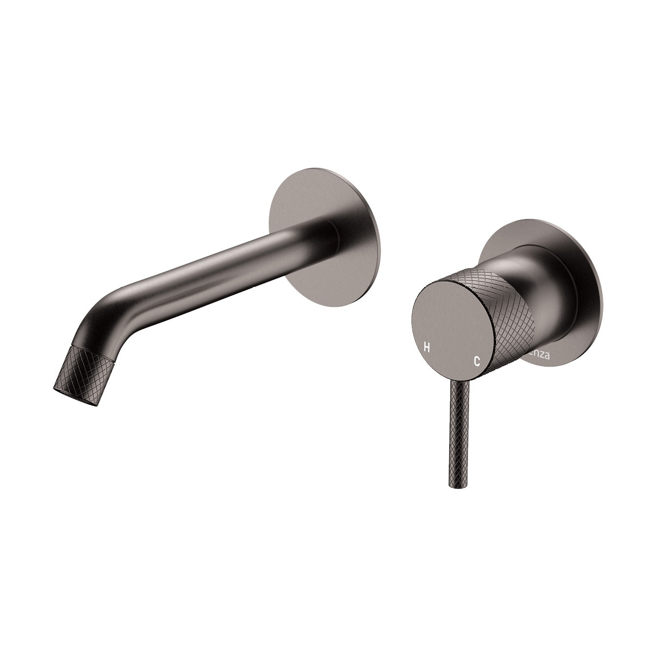 Axle Wall Basin/Bath Mixer Set, Round Plates
