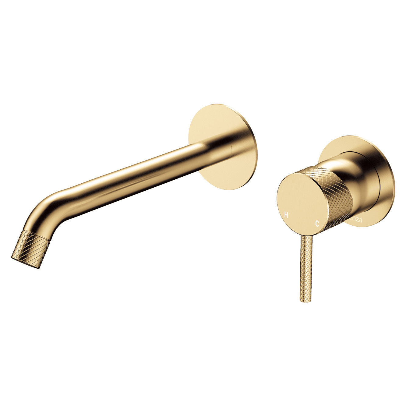 Axle Wall Basin/Bath Mixer Set, Round Plates