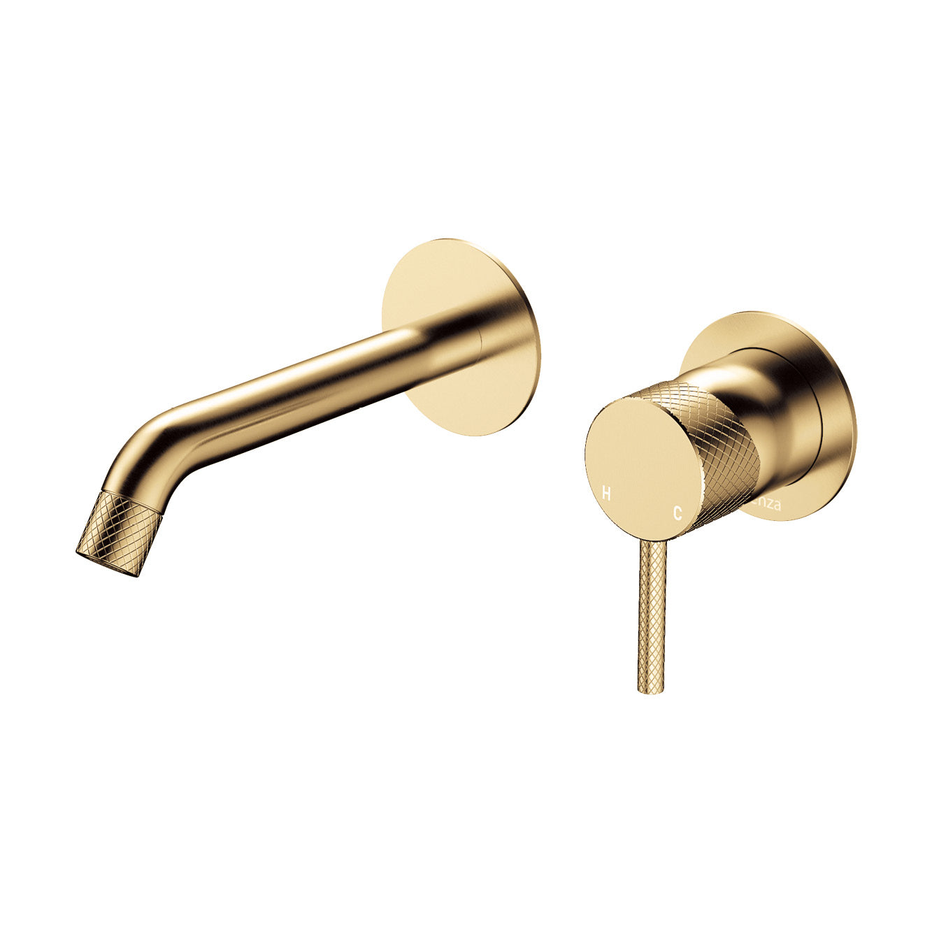 Axle Wall Basin/Bath Mixer Set, Round Plates
