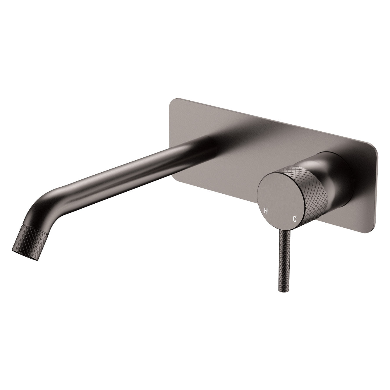 Axle Wall Basin/Bath Mixer Set, Rectangular Plate