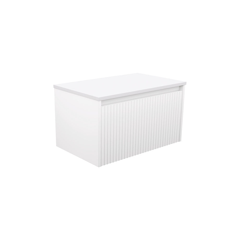 Alina Fluted Satin White 1200 Wall-Hung Cabinet