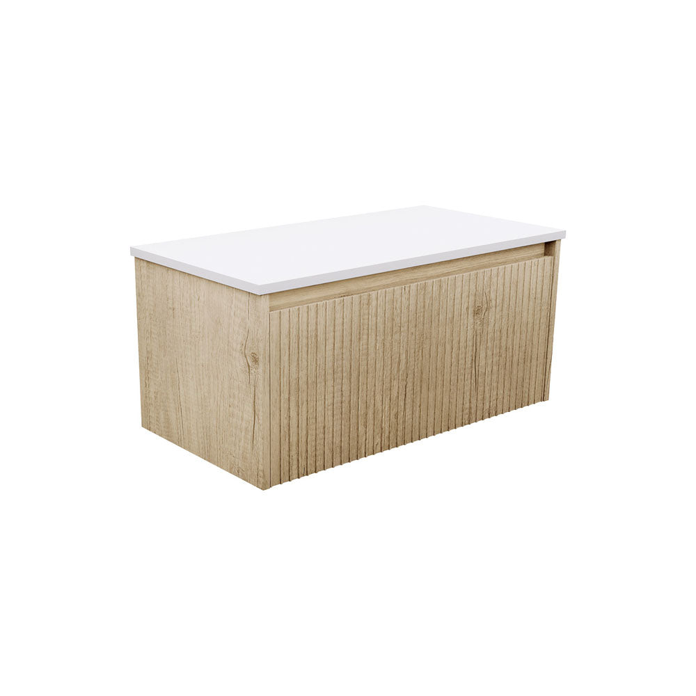 Alina Fluted Satin White 1200 Wall-Hung Cabinet
