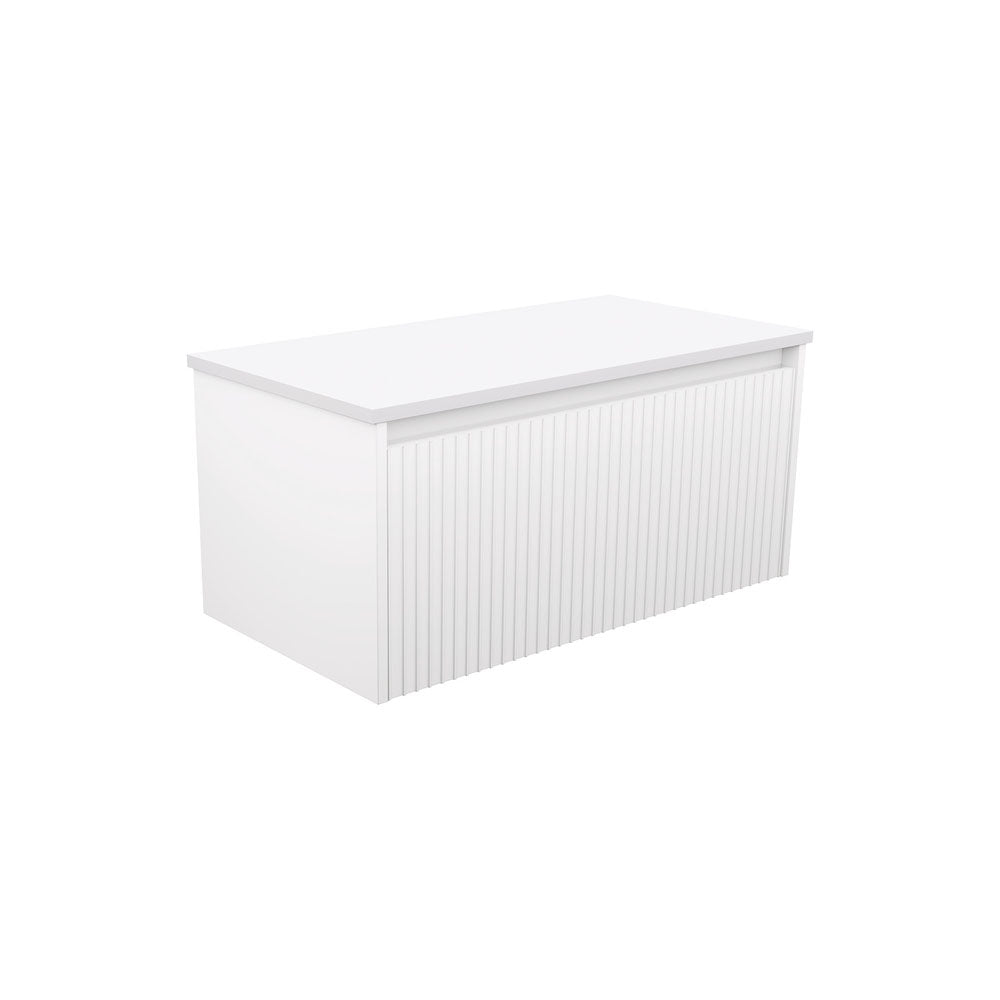 Alina Fluted Satin White 1200 Wall-Hung Cabinet