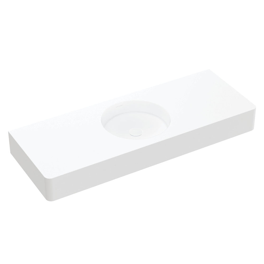 Encanto 1000 Solid Surface Wall Basin, 1 Tap Hole