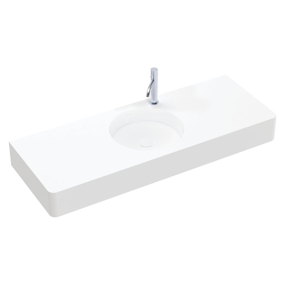 Encanto 1000 Solid Surface Wall Basin, 1 Tap Hole