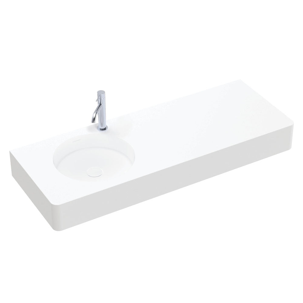 Encanto 1000 Solid Surface Wall Basin, 1 Tap Hole