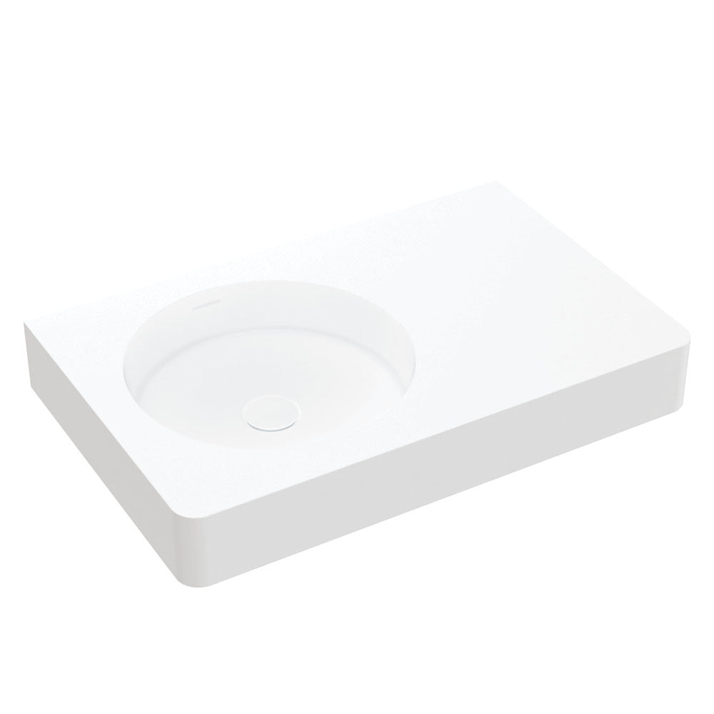 Encanto 1000 Solid Surface Wall Basin, 1 Tap Hole