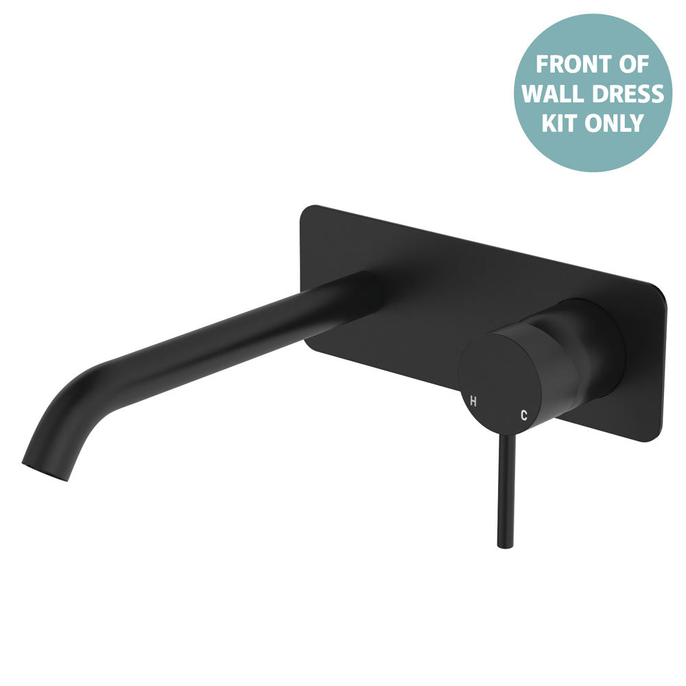 Kaya Basin/Bath Wall Mixer Dress Kit, Rectangular Plate, 200mm Outlet
