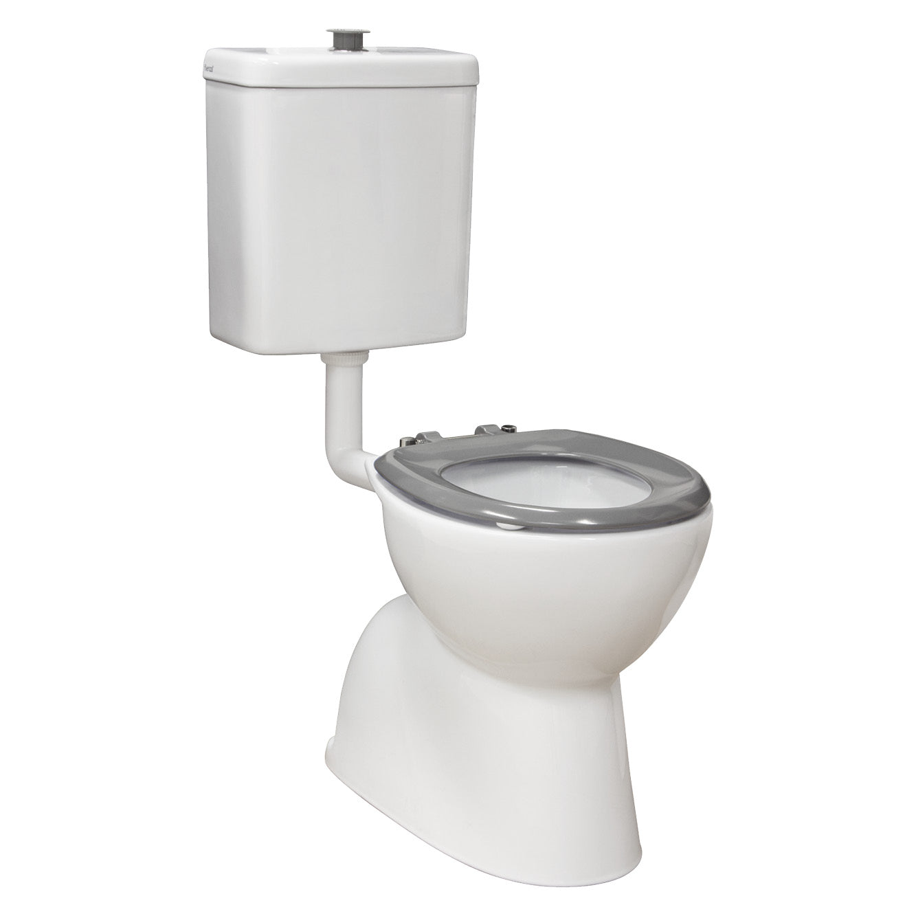 Stella Care Grey Adjustable Link Toilet Suite, Gloss White