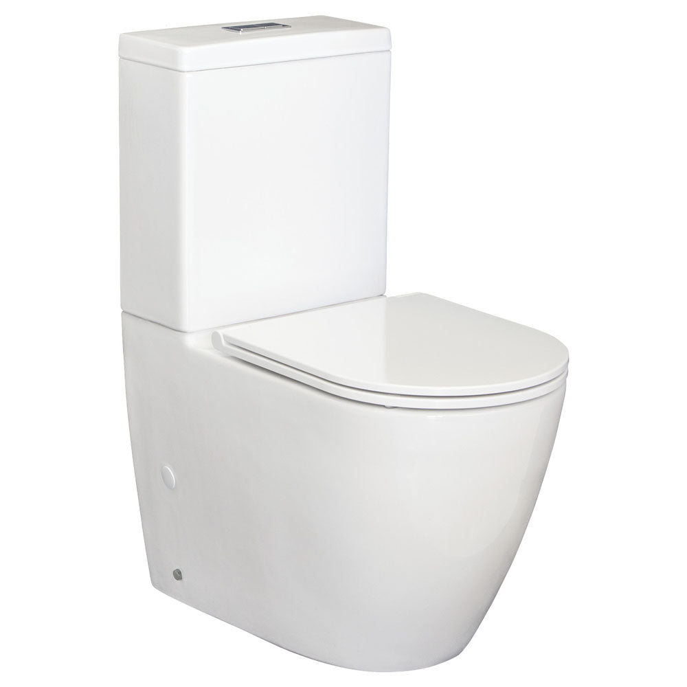 Empire Back-to-Wall Toilet Suite, Gloss White