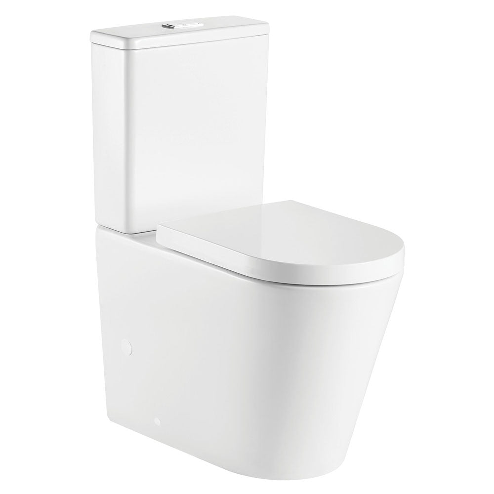 Kaya Back-to-Wall Toilet Suite, Gloss White