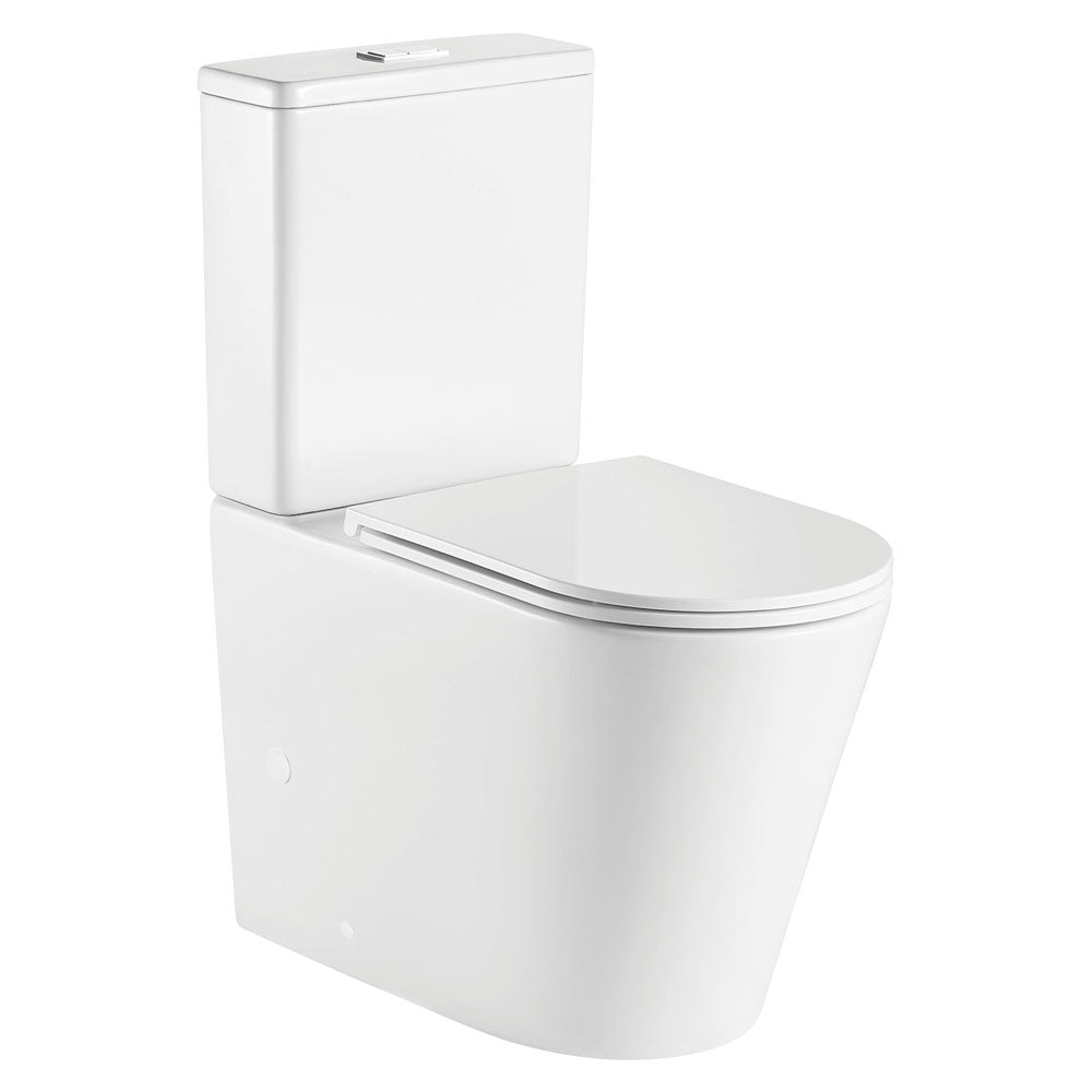 Kaya Back-to-Wall Toilet Suite, Gloss White