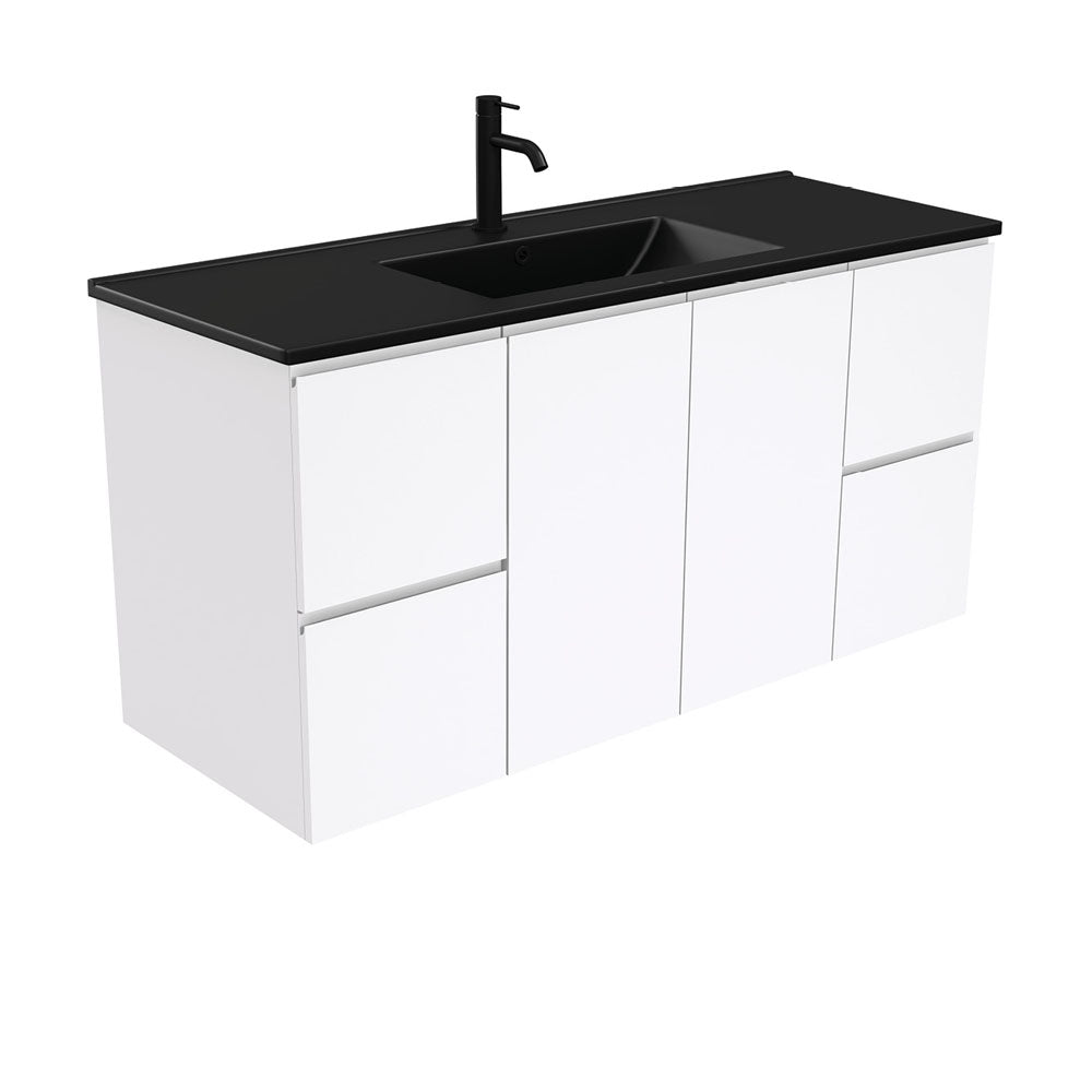 Dolce Matte Black Fingerpull Vanity 1200