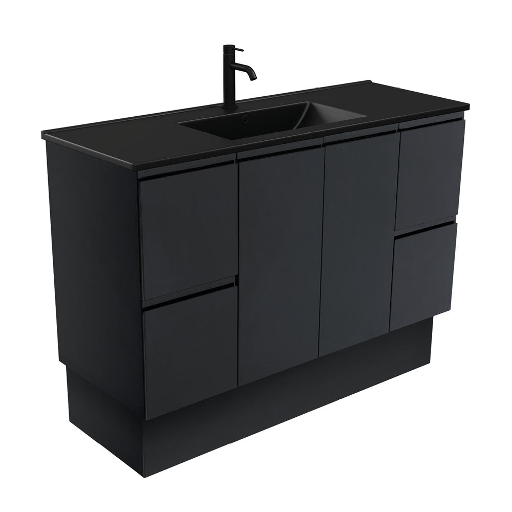Dolce Matte Black Fingerpull Vanity 1200