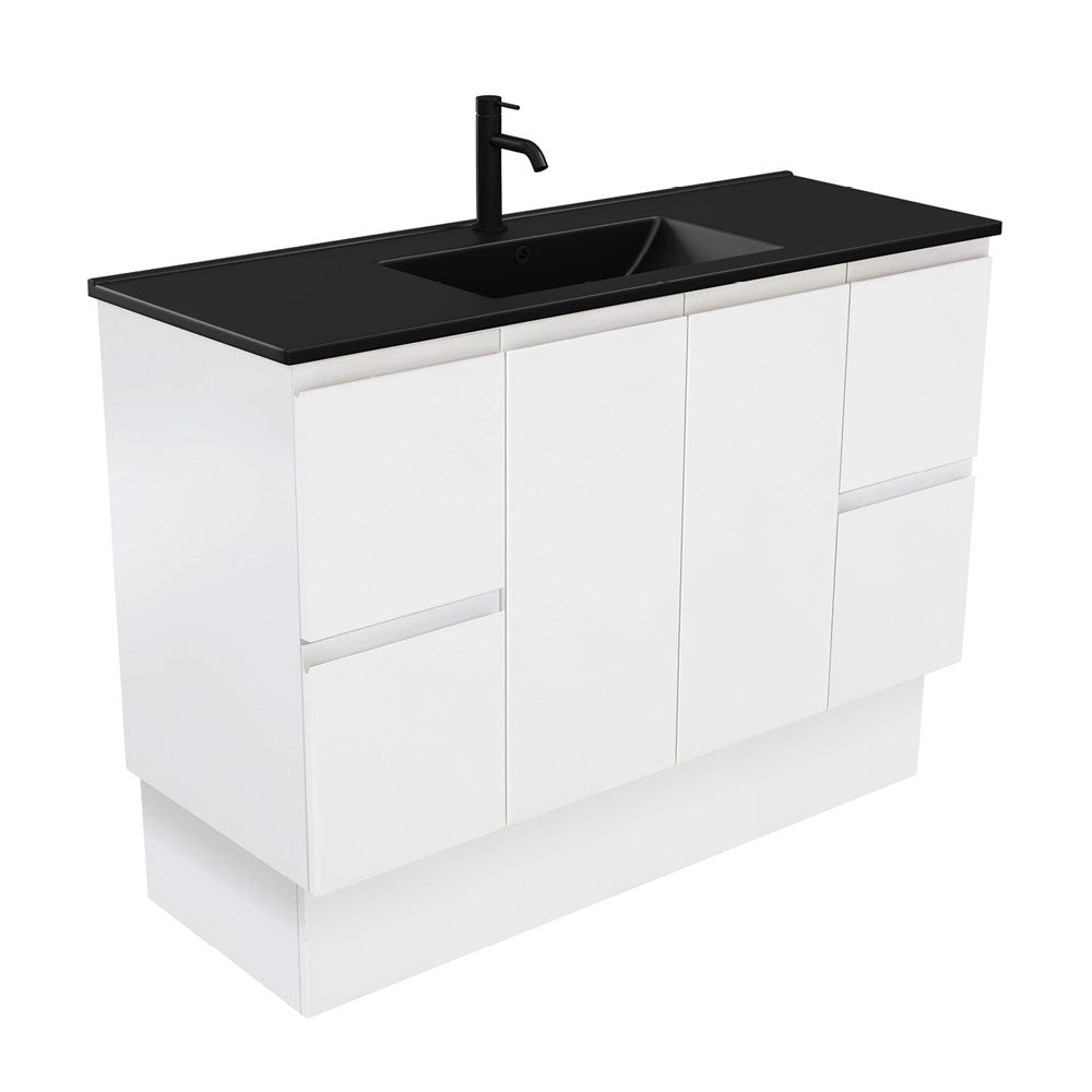 Dolce Matte Black Fingerpull Vanity 1200
