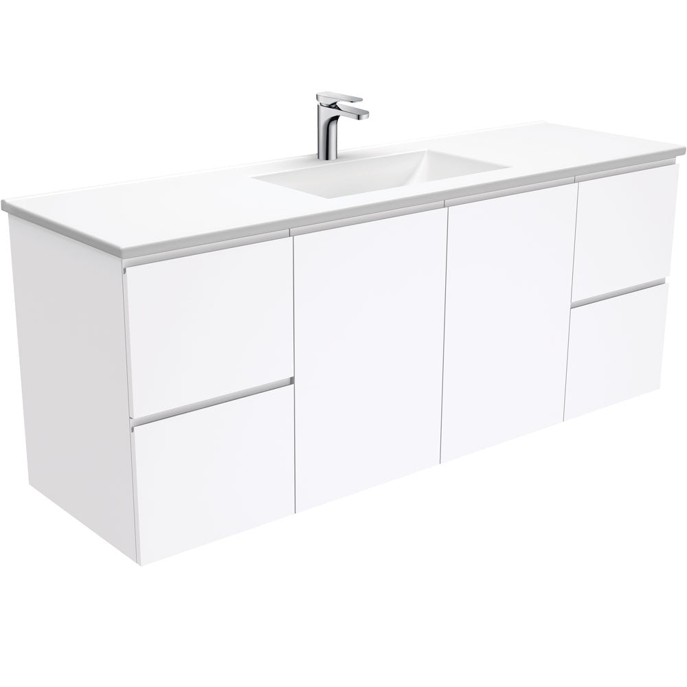 Vanessa Fingerpull 1500 Double Bowl Vanity