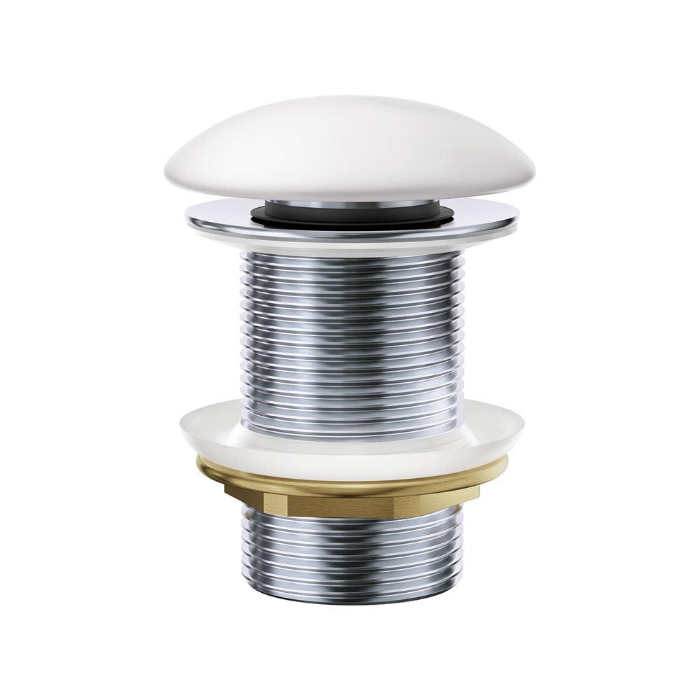 Pop-Up 32mm Non-Overflow Basin Waste, Matte White Ceramic Cap