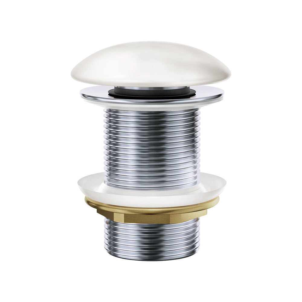 Pop-Up 32mm Non-Overflow Basin Waste, Gloss White Ceramic Cap
