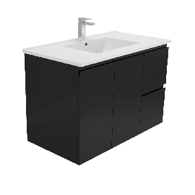 Dolce 900 Black Wall Hung Vanity