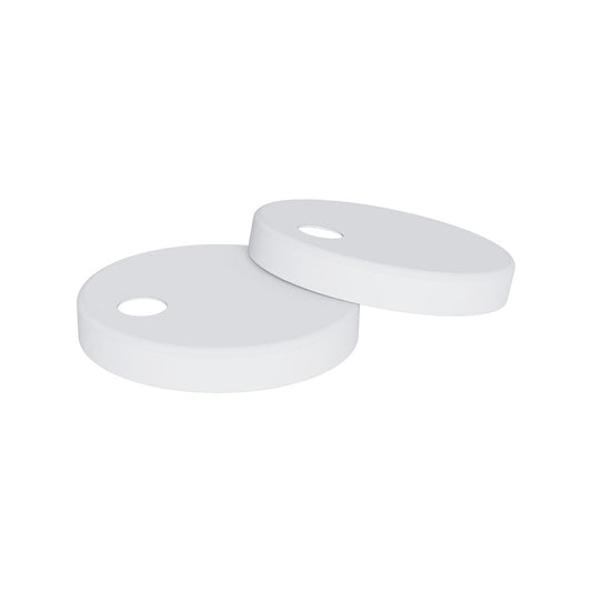 Matte White Seat Hinge Covers for Slim Seats