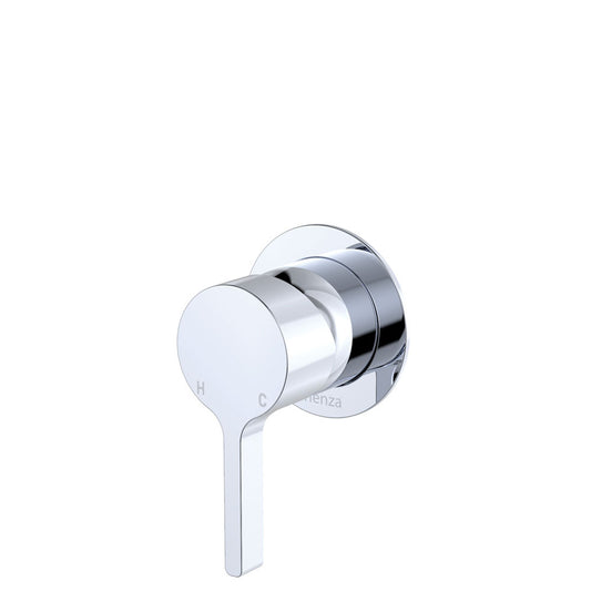 Sansa Wall Mixer, Small Round Plate, Chrome