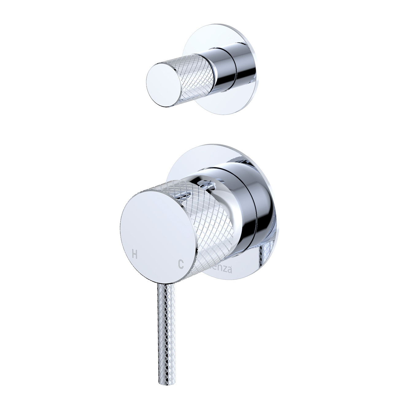 Axle Wall Diverter Mixer, Small Round Plates