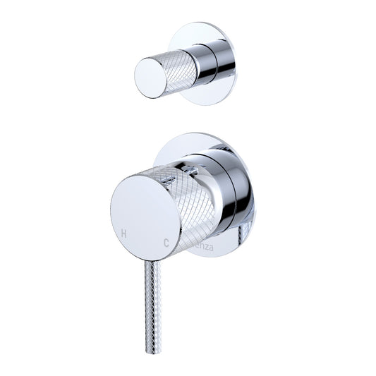 Axle Wall Diverter Mixer, Small Round Plates