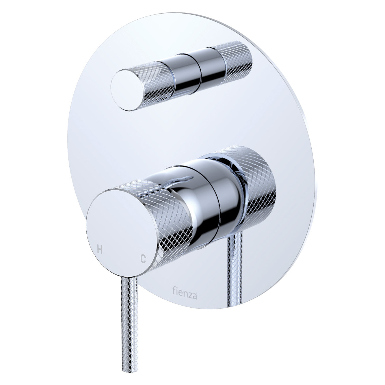 Axle Wall Diverter Mixer, Large Round Plate