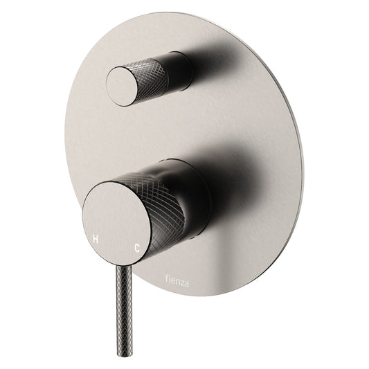 Axle Wall Diverter Mixer, Large Round Plate