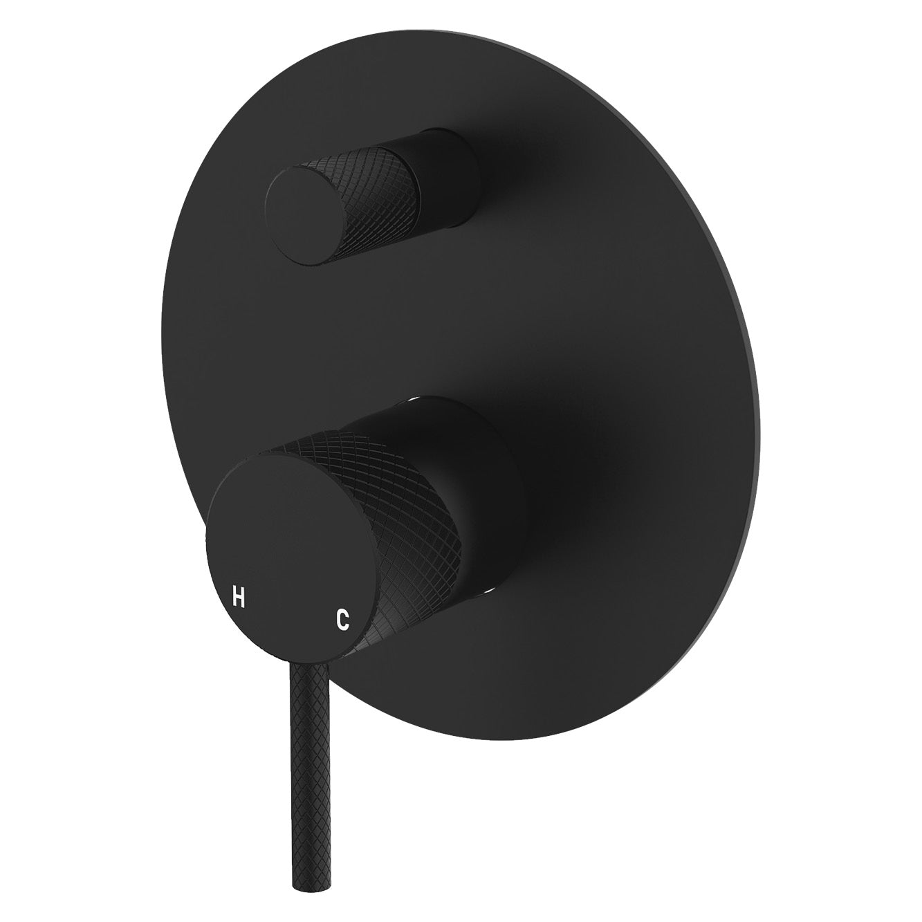 Axle Wall Diverter Mixer, Large Round Plate