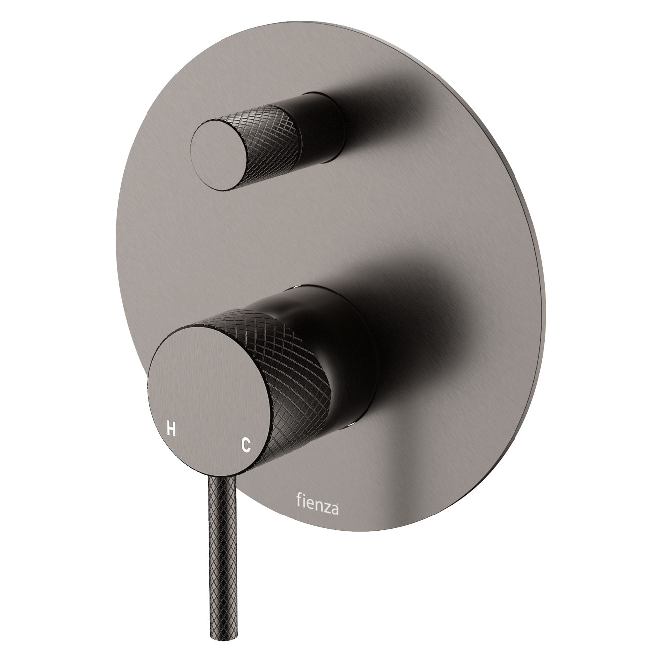 Axle Wall Diverter Mixer, Large Round Plate