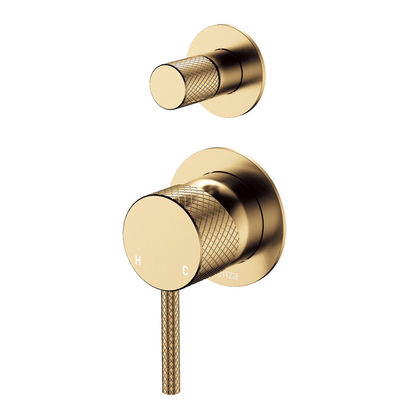 Axle Wall Diverter Mixer, Small Round Plates