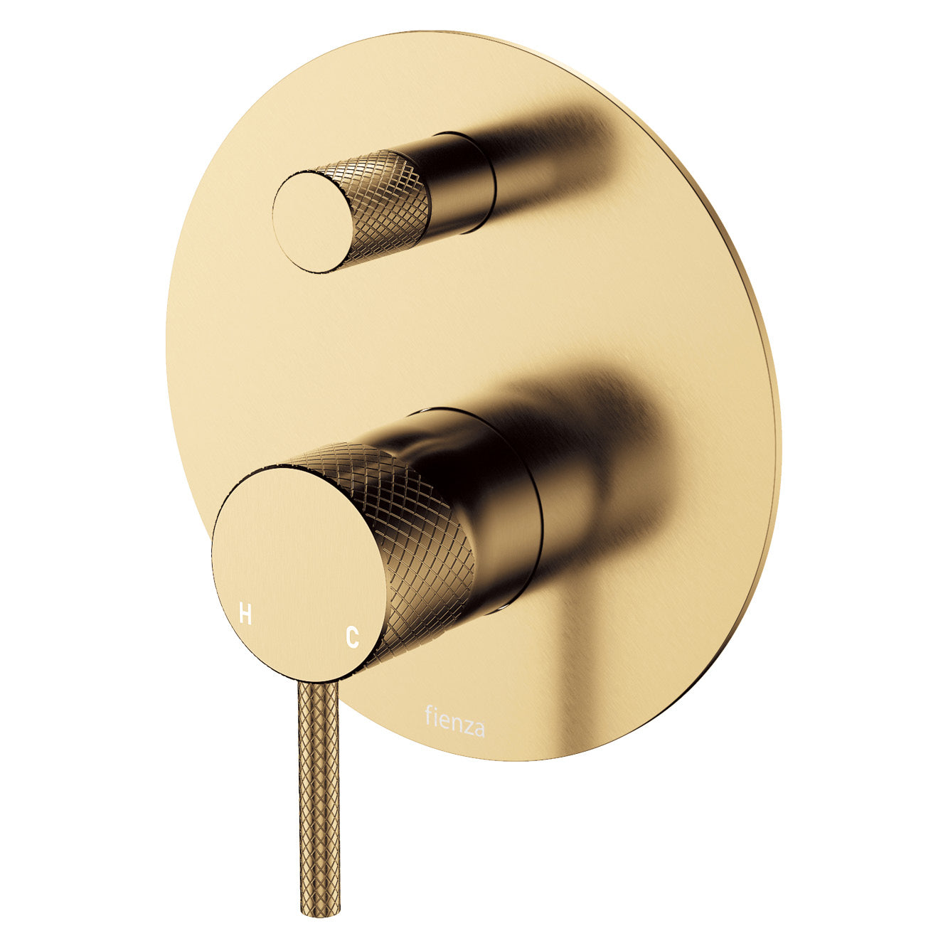 Axle Wall Diverter Mixer, Large Round Plate
