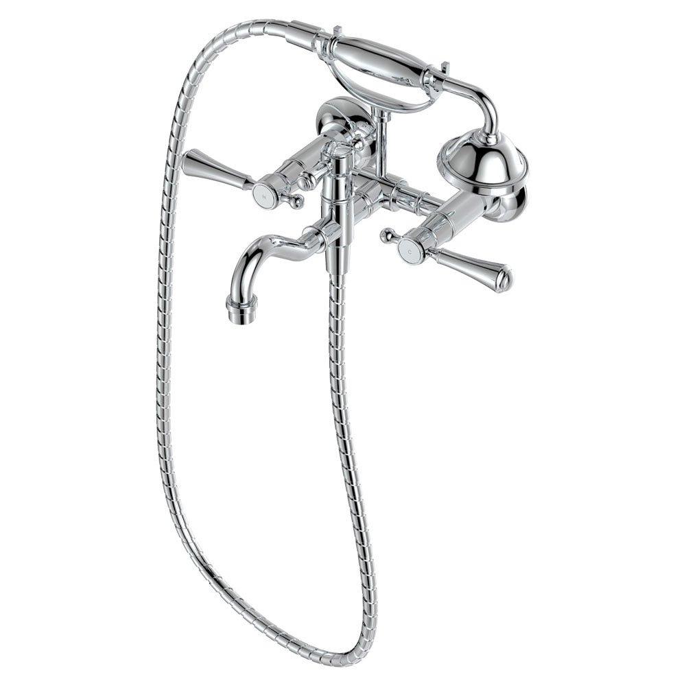 Lillian Lever Exposed Bath Tap Set with Hand Shower