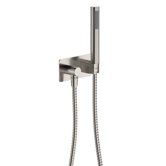 Isabella Hand Shower, Rectangular Plate, Brushed Nickel