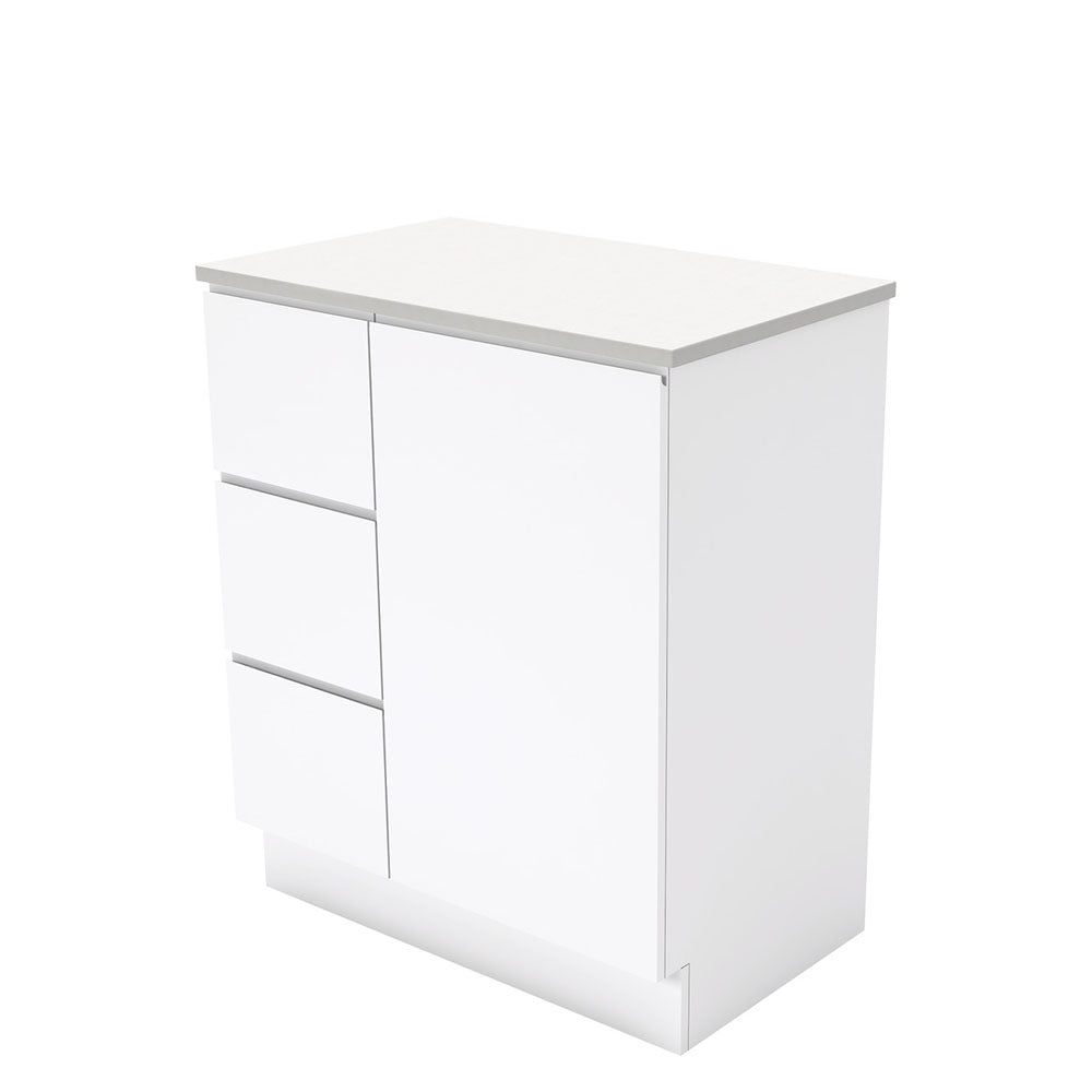 Fingerpull Gloss White Cabinet with Drawers