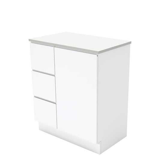 Fingerpull Gloss White Cabinet with Drawers