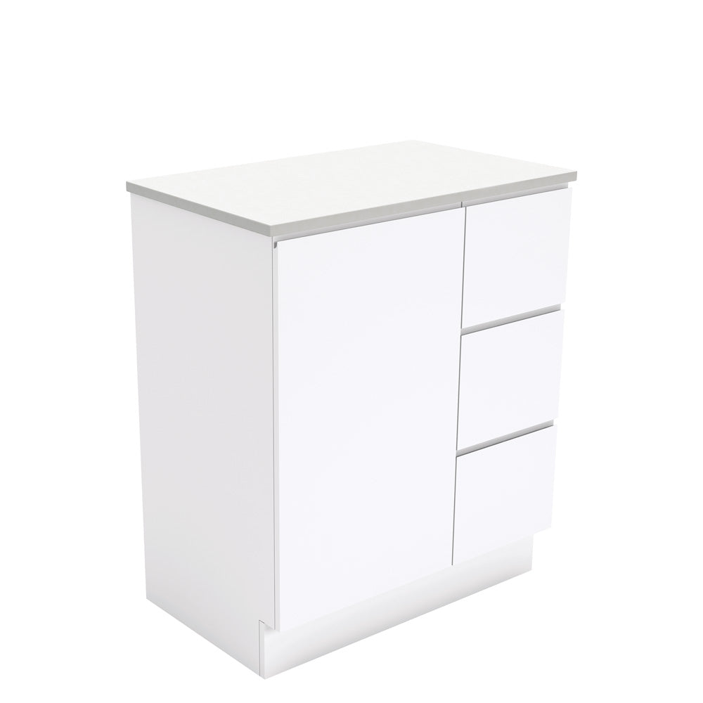 Fingerpull Gloss White Cabinet with Drawers