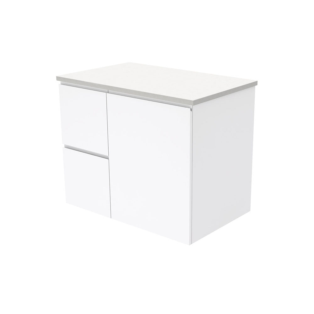 Fingerpull Gloss White Cabinet with Drawers