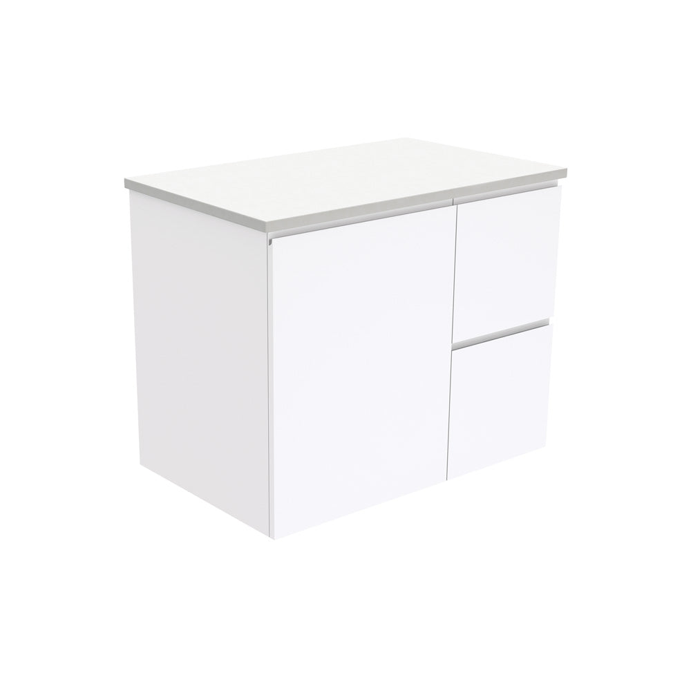 Fingerpull Gloss White Cabinet with Drawers